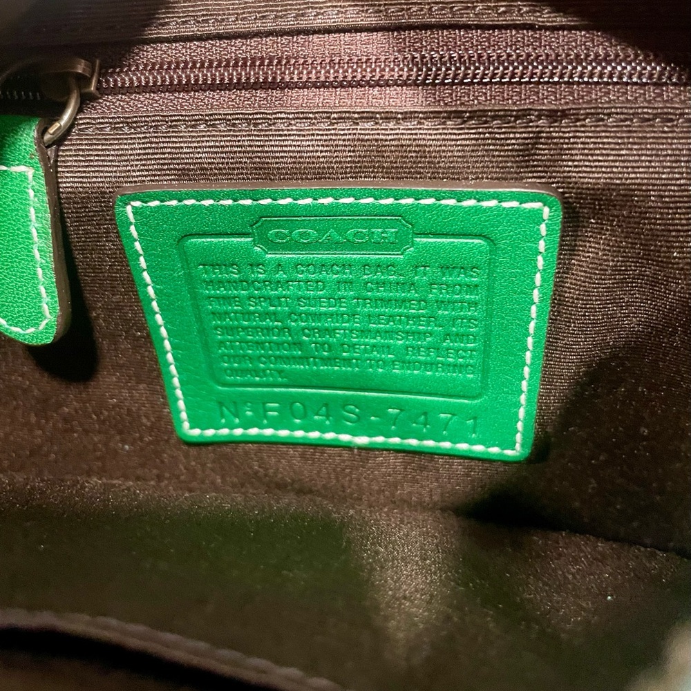 Coach Y2K Emerald Suede Shoulder Bag - Picture 3 of 3